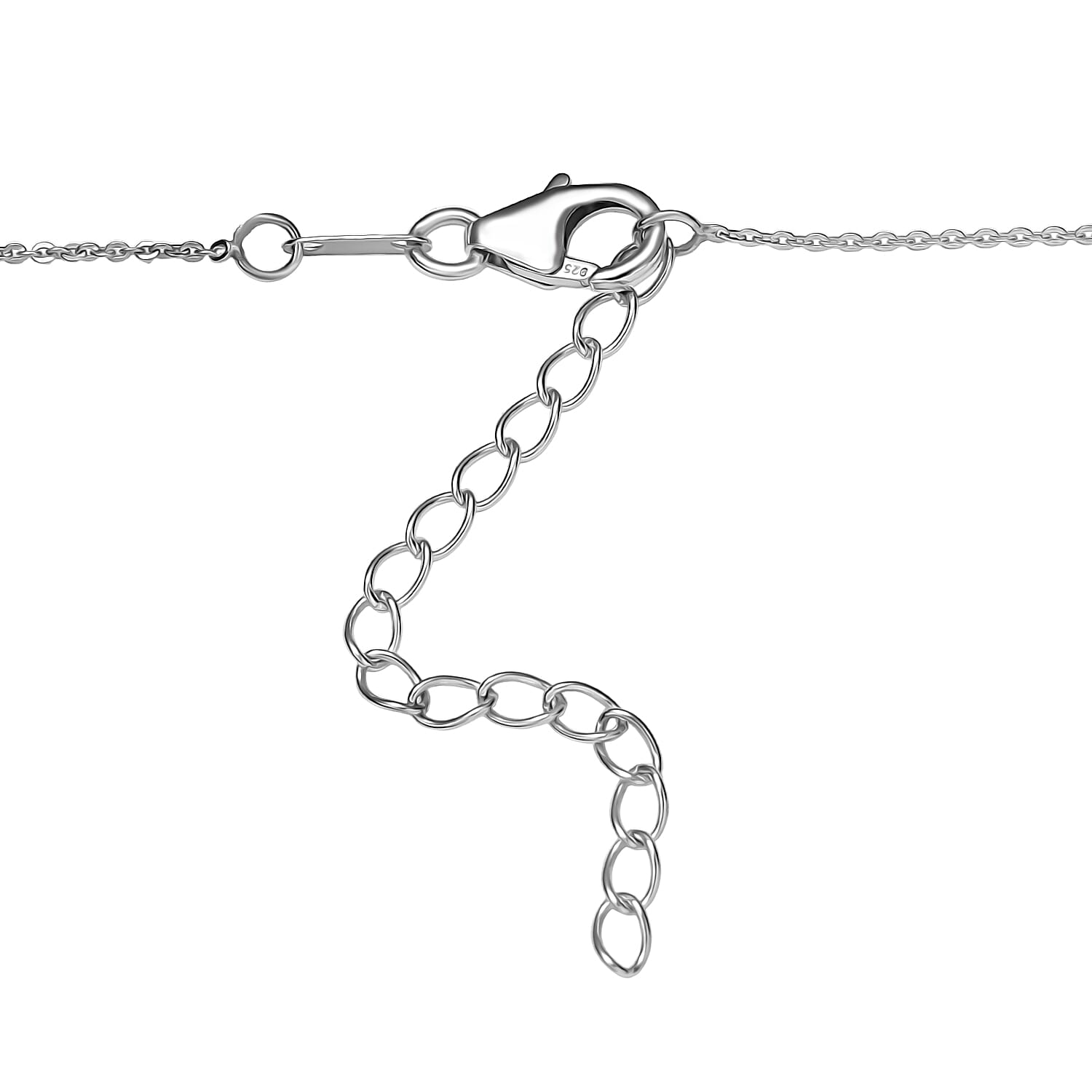 D'Joy Blooming Vines Necklace in Rhodium Over Sterling Silver 5.26 Grams 18 Inches 