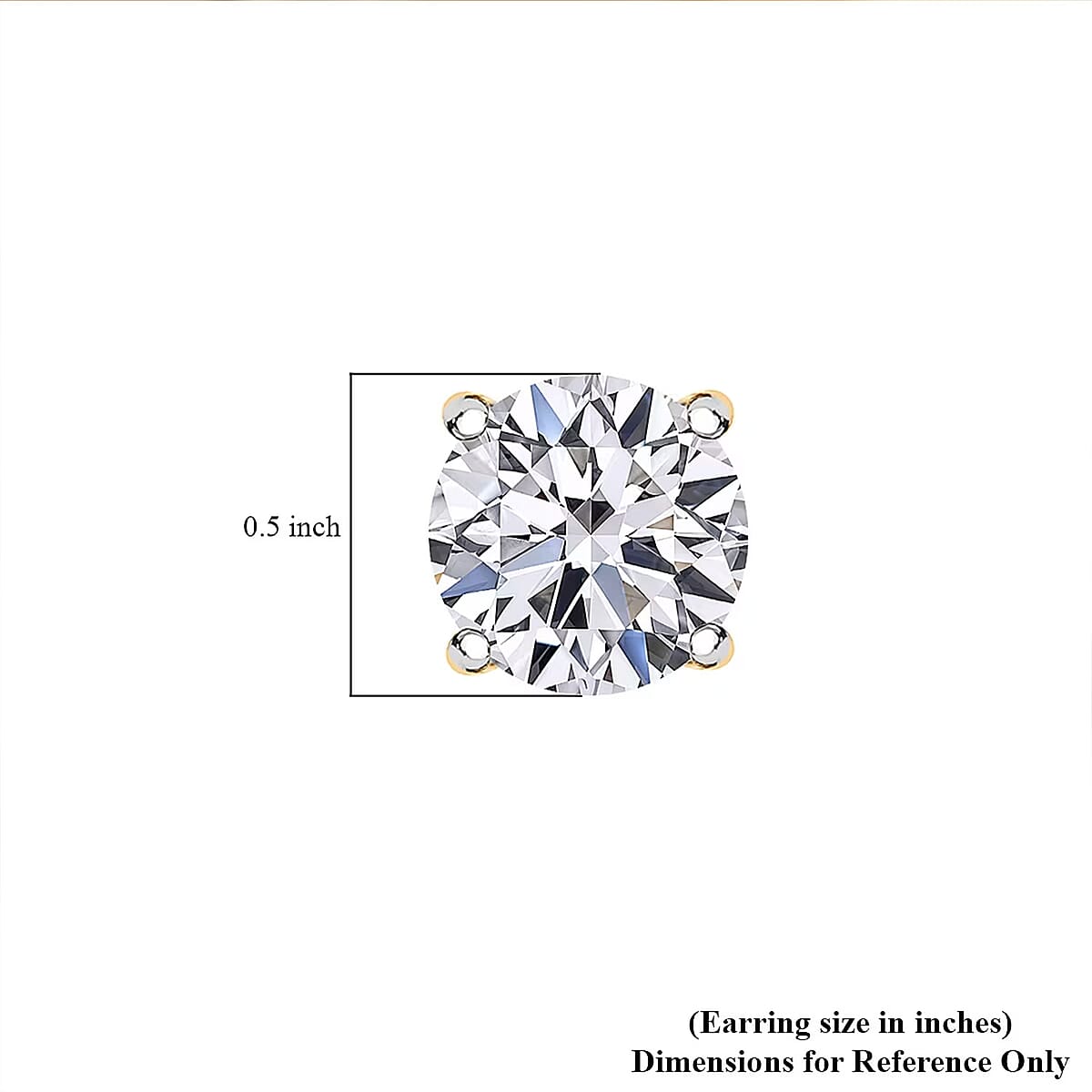 Luxuriant Lab Grown Diamond G-H SI 2.00 ctw Solitaire Stud Earrings in 10K Yellow Gold image number 6