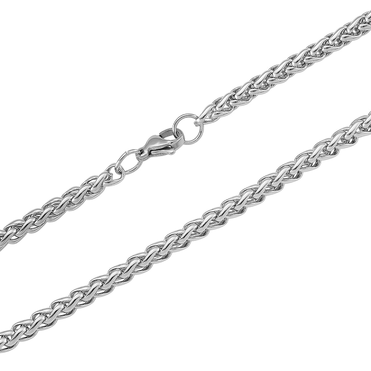 S9 Smart Multi-functional Silver Smart Watch with White Silicone Strap and Robot Pendant Necklace (36 Inches) in Silvertone image number 8