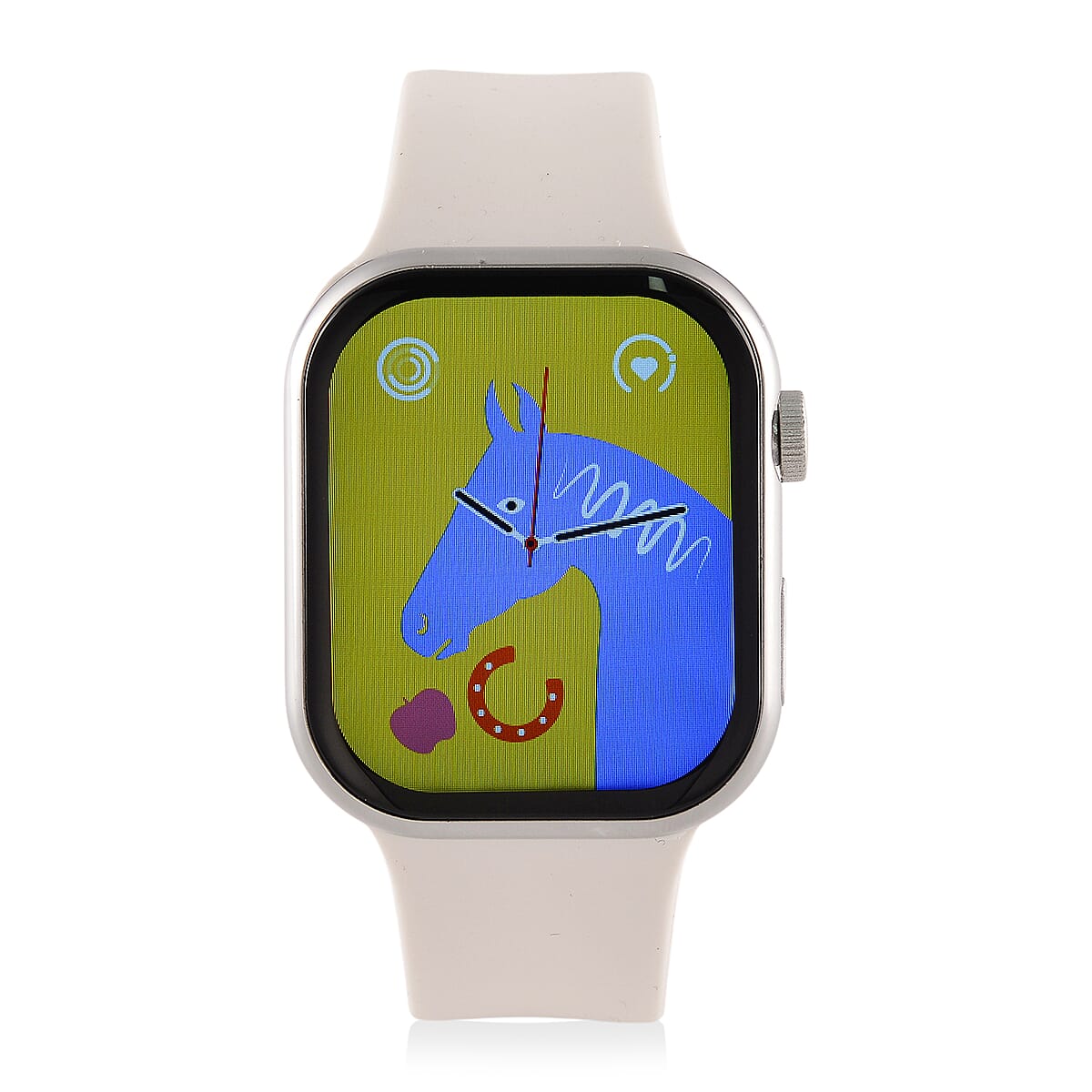 S9 Multi Functional Smart Watch with White Silicone and 3-Row Jasper Strap image number 5
