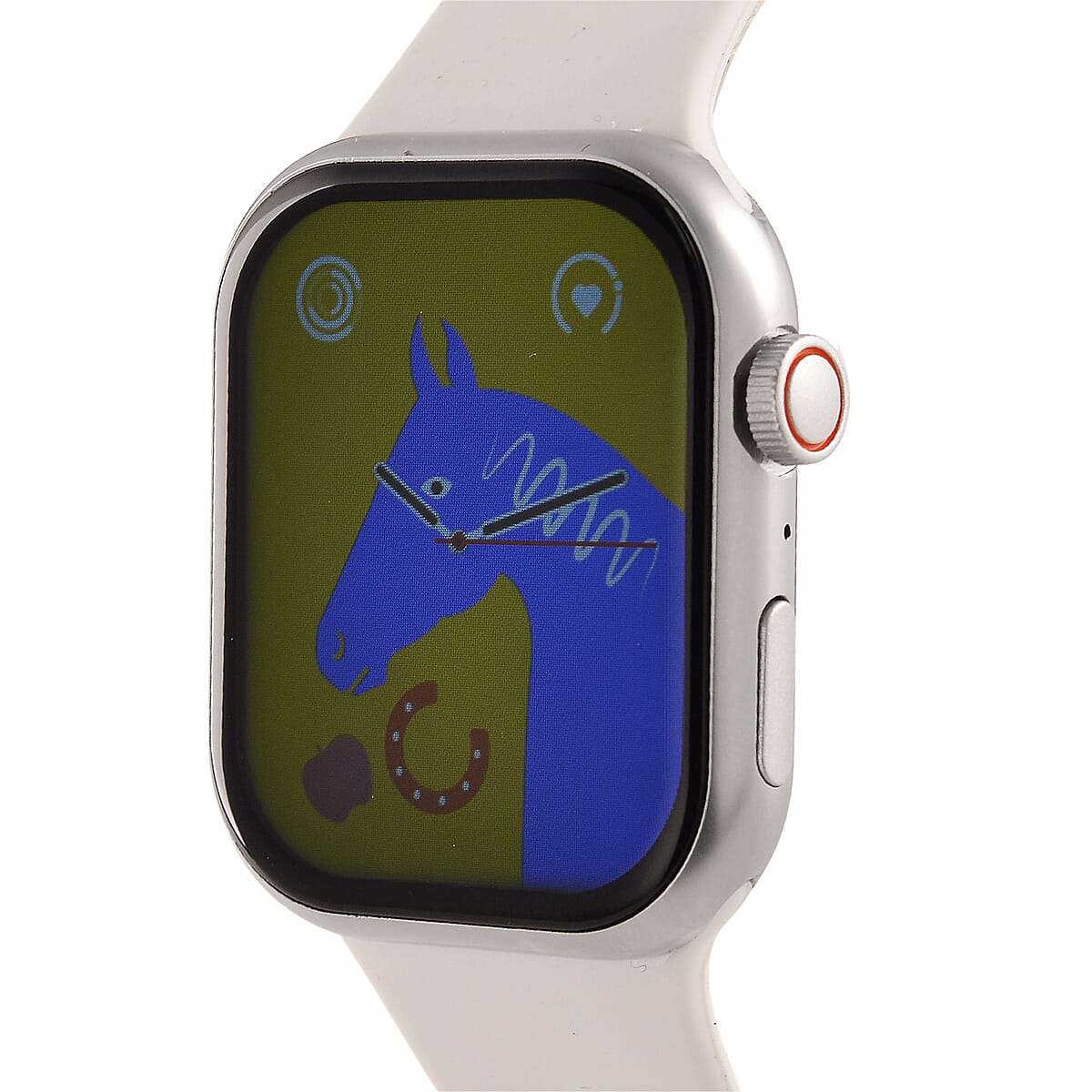 S9 Multi Functional Smart Watch with White Silicone and 3-Row Jasper Strap image number 6