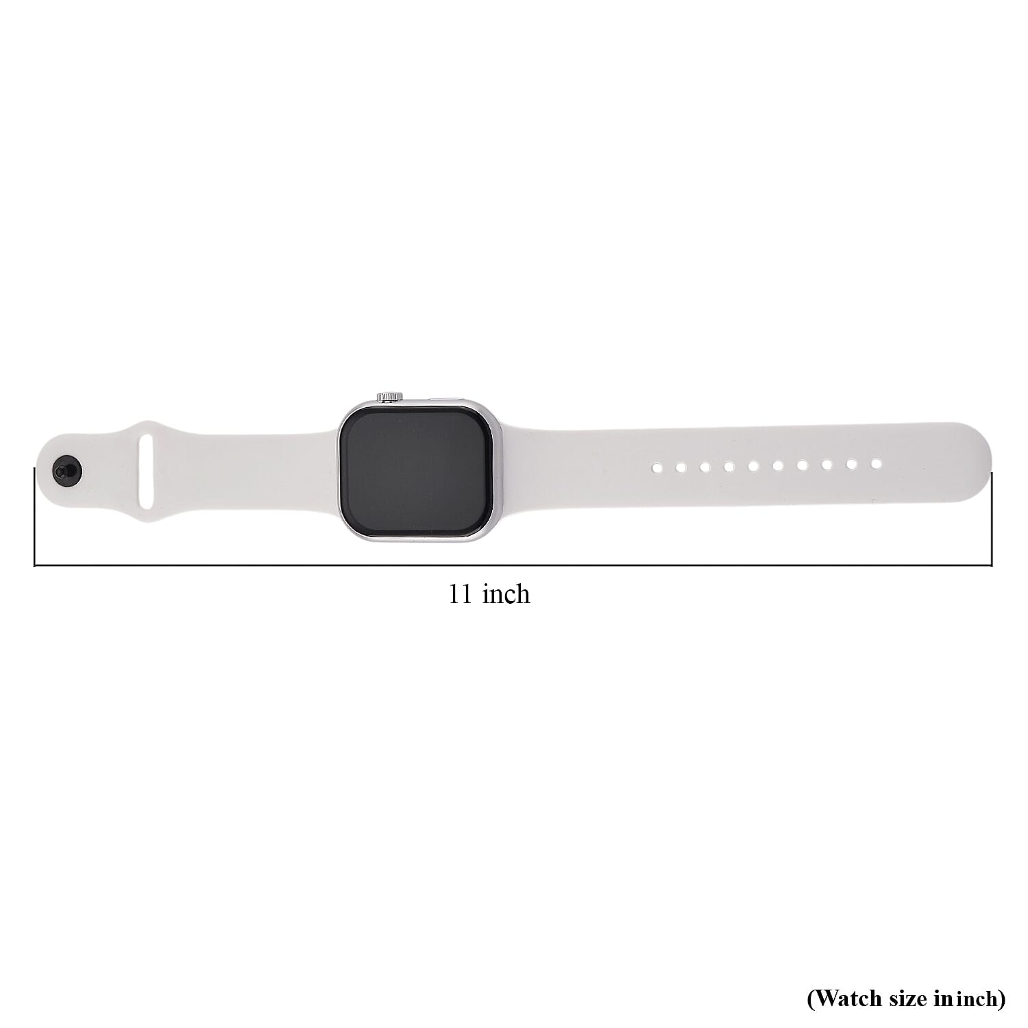 S9 Multi Functional Smart Watch with White Silicone and 3-Row Jasper Strap
