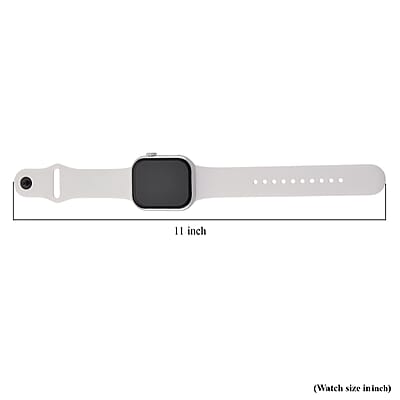 S9 Multi Functional Smart Watch with White Silicone and 3-Row Jasper Strap