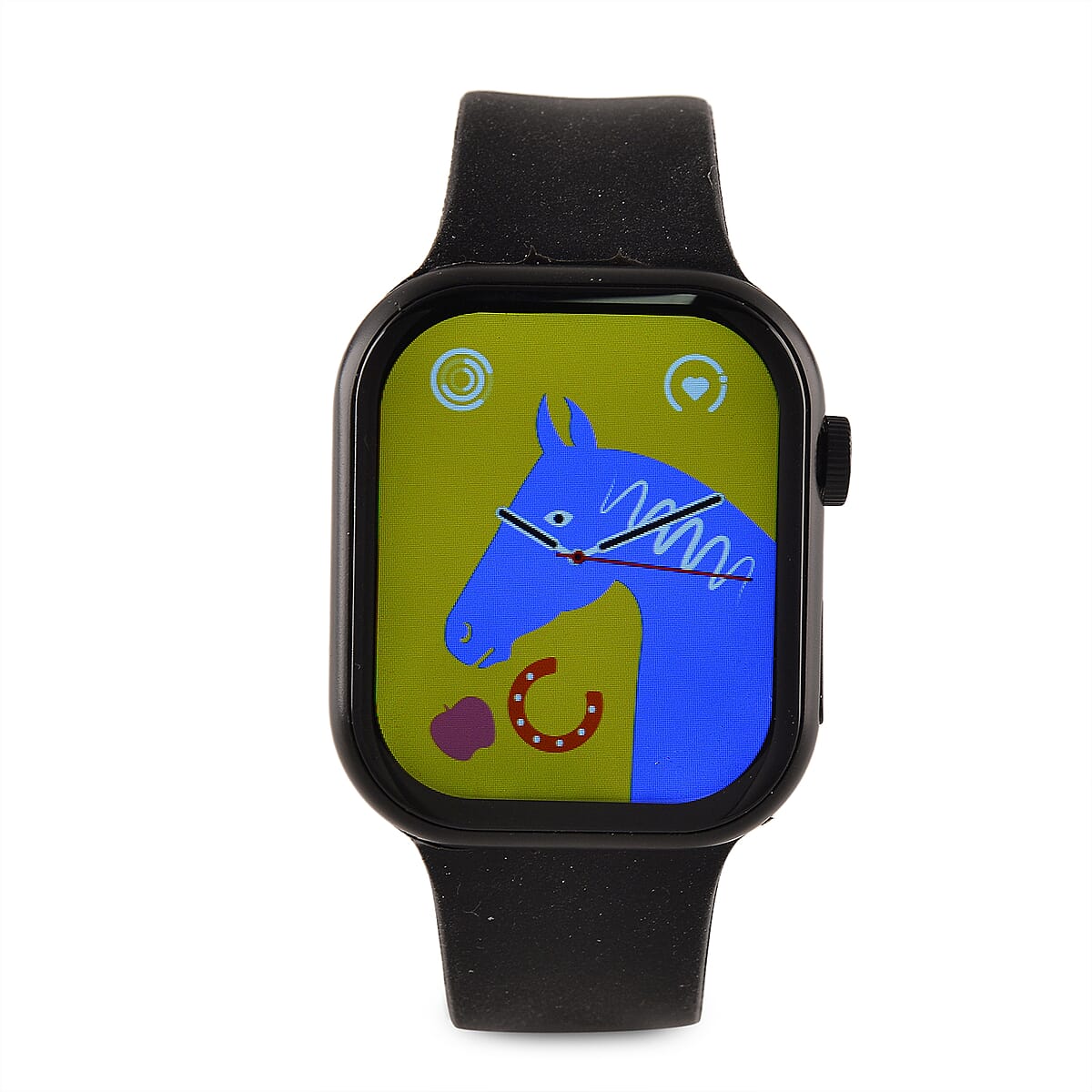 S9 Multi Functional Smart Watch with Black Silicone and 3-Row Black Obsidian Strap image number 5