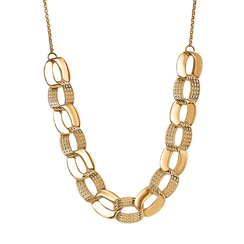 D'Joy Passport to Turkey Fancy Necklace in 18K Vermeil Yellow Gold Over Sterling Silver 19 Grams 18 Inches