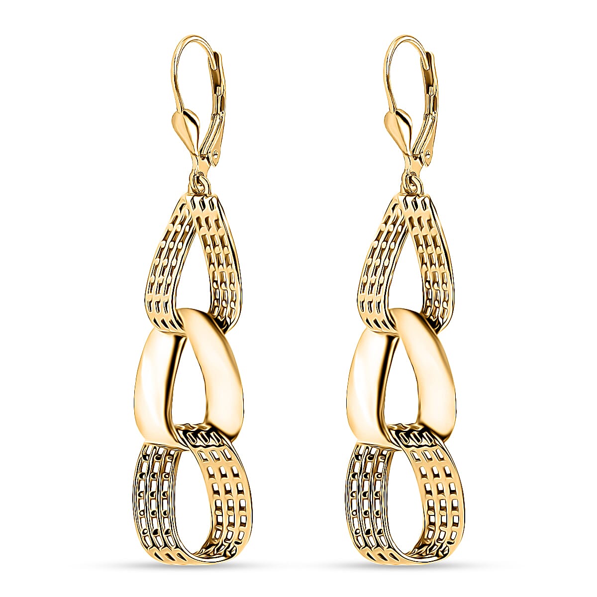 D'Joy Passport to Turkey Dangle Earrings in 18K Vermeil Yellow Gold Over Sterling Silver 7.60 Grams image number 3