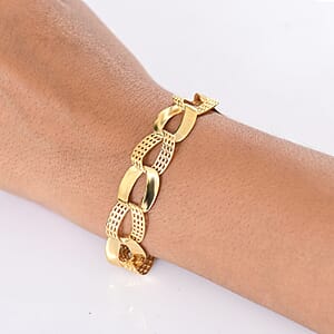 D'Joy Passport to Turkey Interlocking Bracelet in 18K Vermeil Yellow Gold Over Sterling Silver (7.25 In) 11.10 Grams