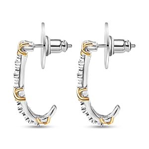 D'Joy XOXO Earrings in 18K Vermeil YG and Rhodium Over Sterling Silver 4.81 Grams