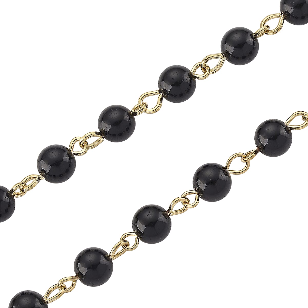 Genoa Black Obsidian 145.00 ctw Japanese Movement Bible Pocket Watch with Chain 36 Inches in Goldtone image number 6