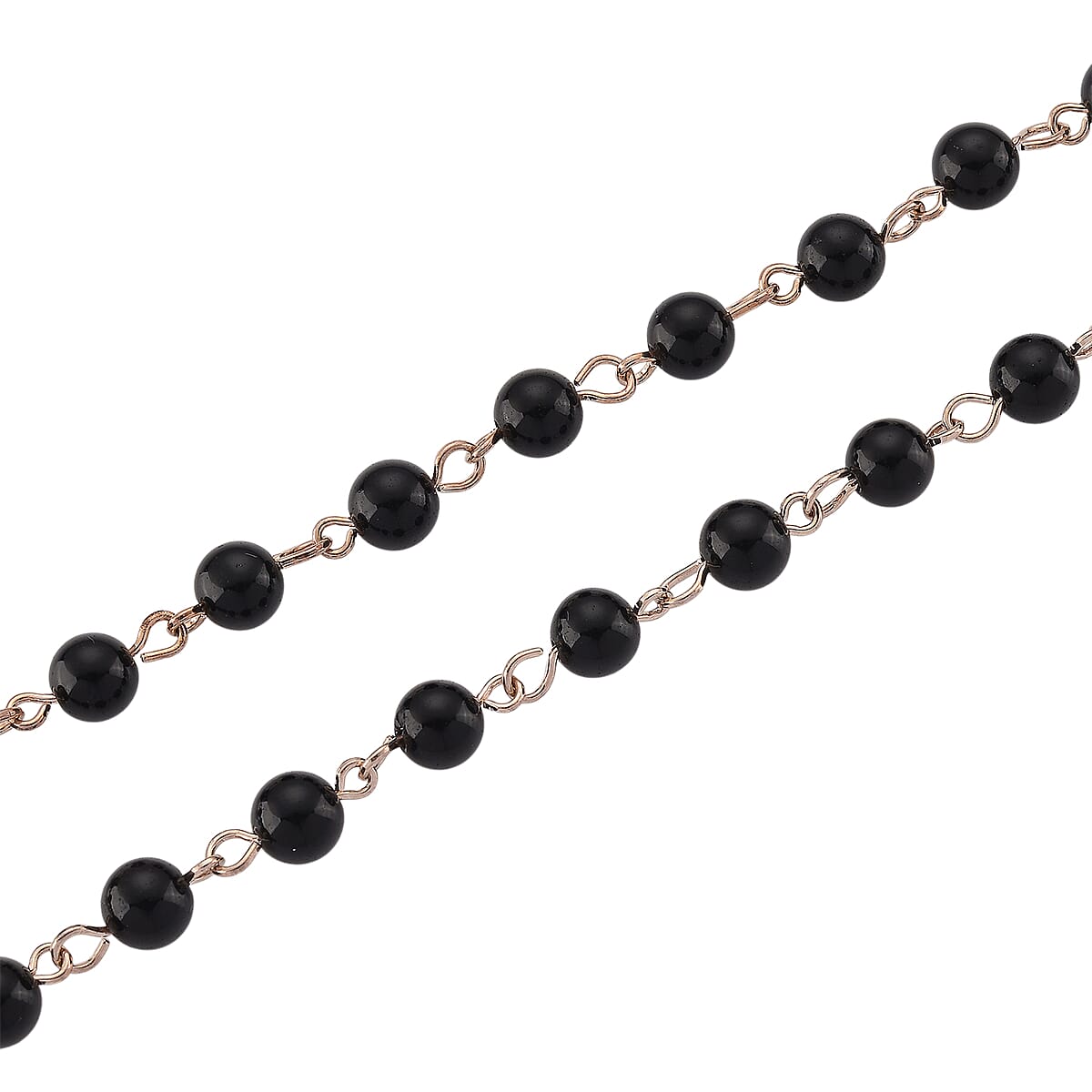 Genoa Black Obsidian 145.00 ctw Japanese Movement Bible Pocket Watch with Chain 36 Inches in Black Silvertone image number 6