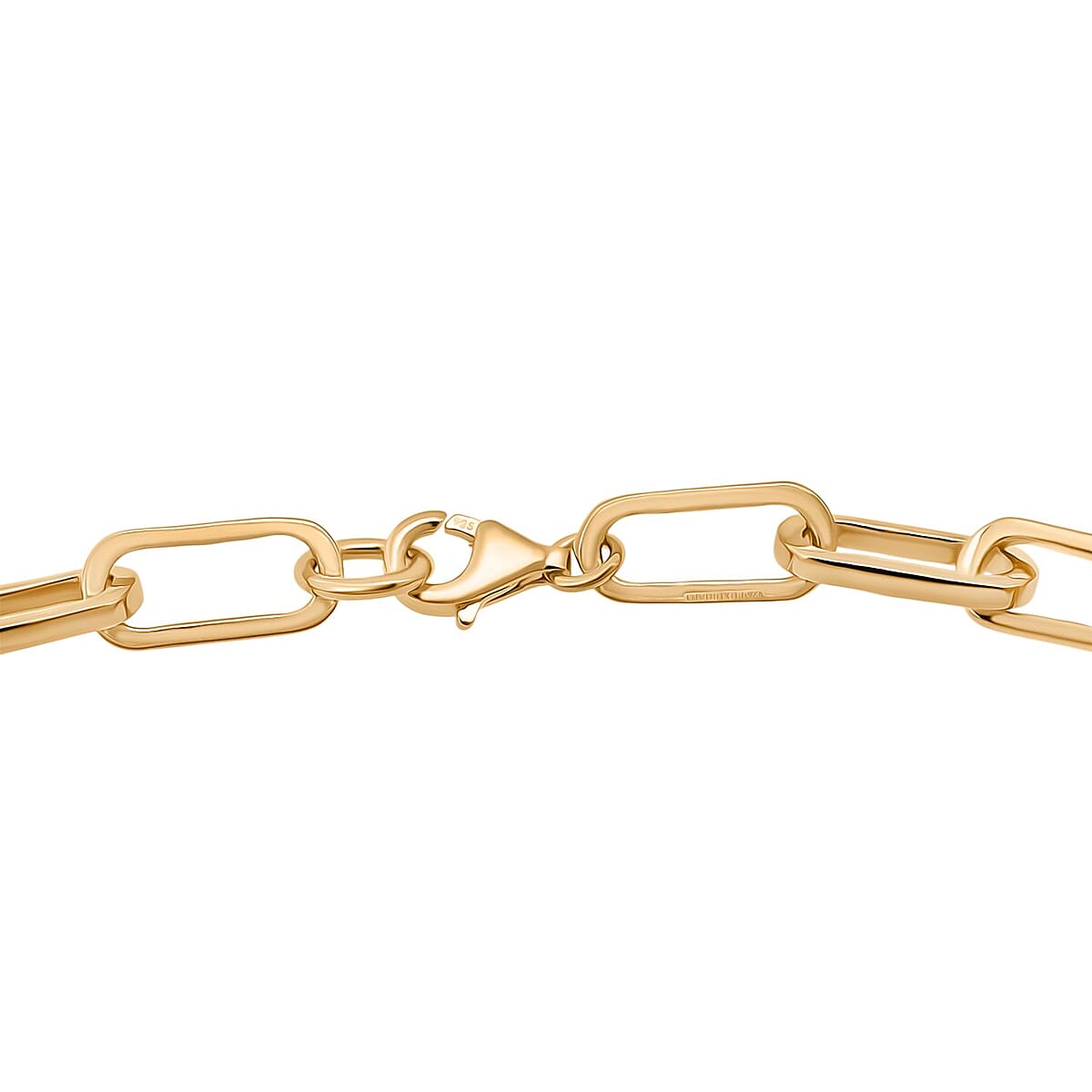 Luxuriant Lab Grown Diamond G-H SI 2.10 ctw Paper Clip Chain Necklace in 18K Vermeil Yellow Gold Over Sterling Silver 18 Inches image number 2