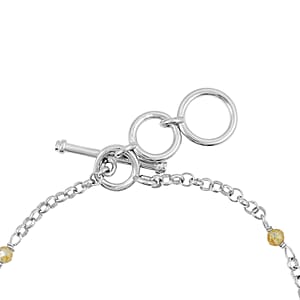 EverTrue Multi Gemstone 7.50 ctw Cross Bracelet in Platinum Bond (6.50-8.0In)