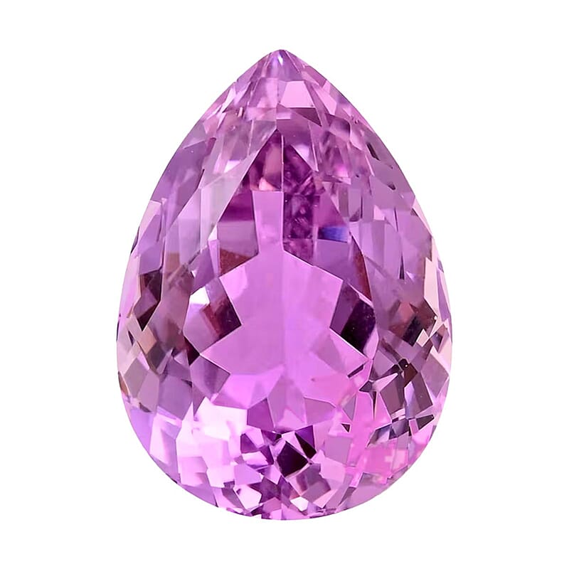 Certified and Appraised AAAA Patroke Kunzite (Pear Free Size) 31.00 ctw
