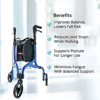 Closeout Helios 3-Wheel Walker -Blue