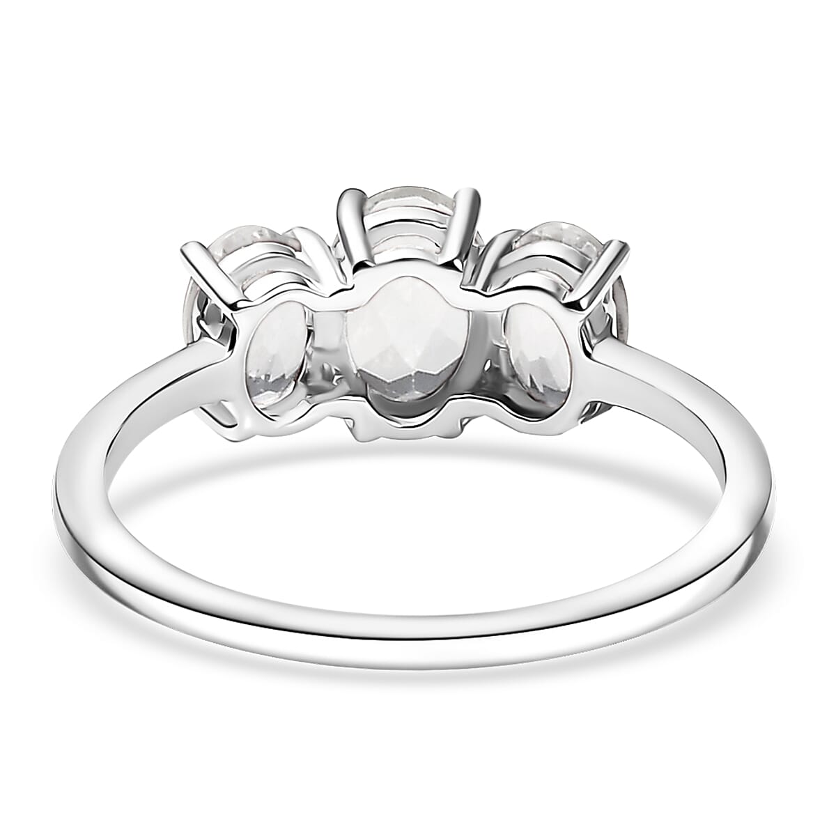 D'Joy White Topaz 1.80 ctw Ring in Rhodium Over Sterling Silver (Size 7.0)  image number 4