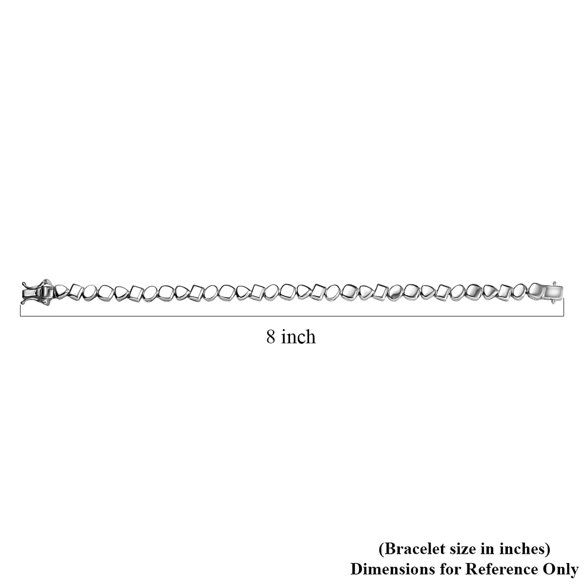 D'Joy Pebble Link Bracelet in Rhodium Over Sterling Silver (7.25 In) 11.75 Grams image number 4