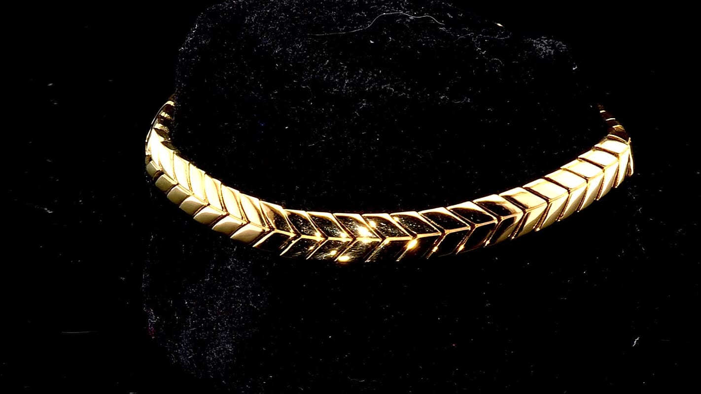 D'Joy Chevron Link Bracelet in 18K Vermeil Yellow Gold Over Sterling Silver (7.25 In) 19 Grams