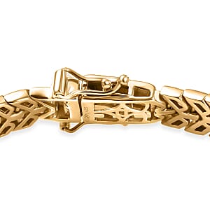 D'Joy Chevron Link Bracelet in 18K Vermeil Yellow Gold Over Sterling Silver (7.25 In) 19 Grams