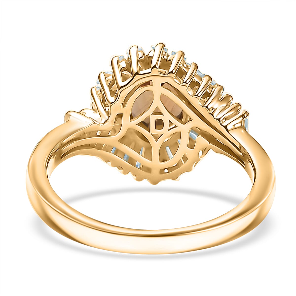D'Joy Golden Turkizite, Moissanite Ring in 18K Vermeil YG Over Sterling Silver (Size 7.0) 2.60 ctw image number 4