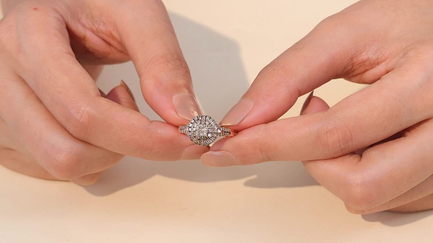 Luxoro 10K Rose Gold Natural Champagne Diamond Ring (Size 8.0) 1.00 ctw