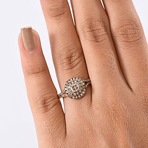 Luxoro  Natural Champagne Diamond (I2) Ring in 10K Rose Gold 1.00 ctw (Size 6.0)