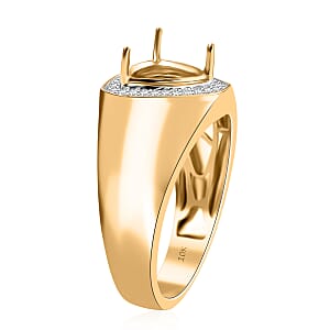 Luxoro Diamond I2 0.19 ctw Mounting Ring in 10K Yellow Gold (Size 10.0) 