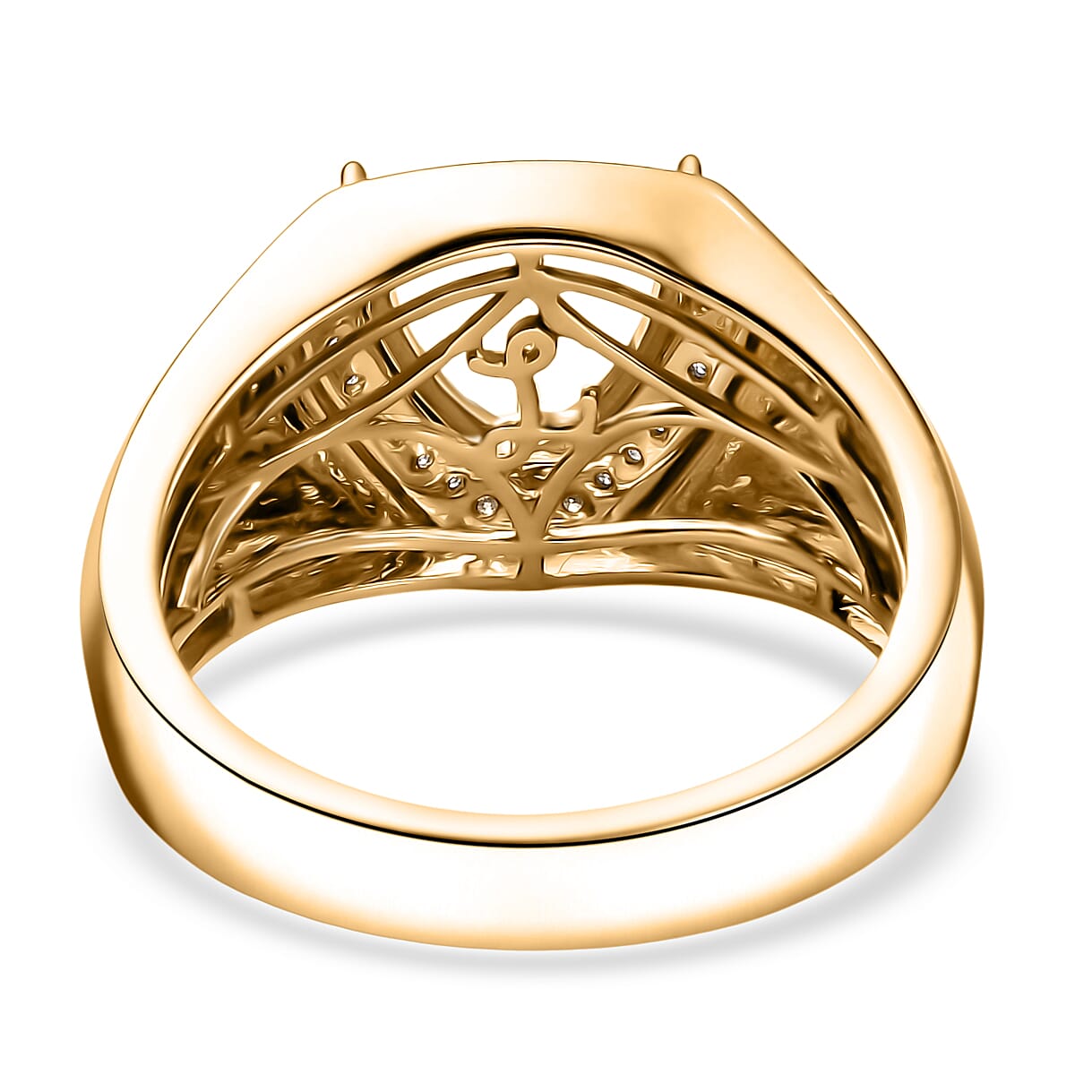 Luxoro Diamond I2 0.19 ctw Ring in 10K Yellow Gold (Size 10.0)  image number 2