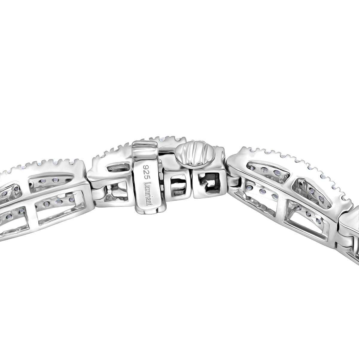 Doorbuster Luxuriant Lab Grown Diamond Beaded 4.00 ctw Bracelet in Rhodium Over Sterling Silve (7.25 In) image number 3