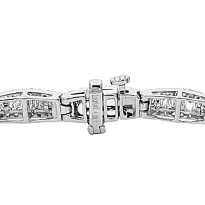 Luxuriant Lab Grown Diamond G-H SI 4.00 ctw Beaded Bracelet in Rhodium Over Sterling Silver (7.25 In)