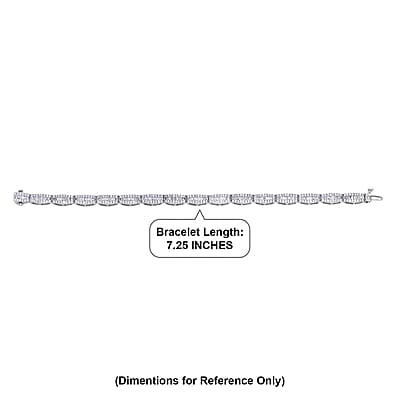 Luxuriant Lab Grown Diamond G-H SI 4.00 ctw Bracelet in Rhodium Over Sterling Silver (7.25 In)