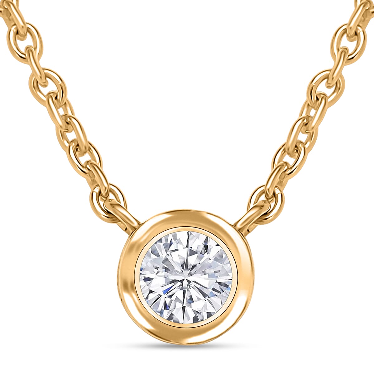 Luxuriant Lab Grown Diamond G-H SI 0.25 ctw Necklace in 18K Vermeil Yellow Gold Over Sterling Silver 18 Inches image number 0