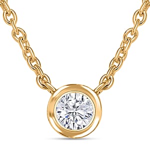 Luxuriant Lab Grown Diamond G-H SI 0.25 ctw Necklace in 18K Vermeil Yellow Gold Over Sterling Silver 18 Inches
