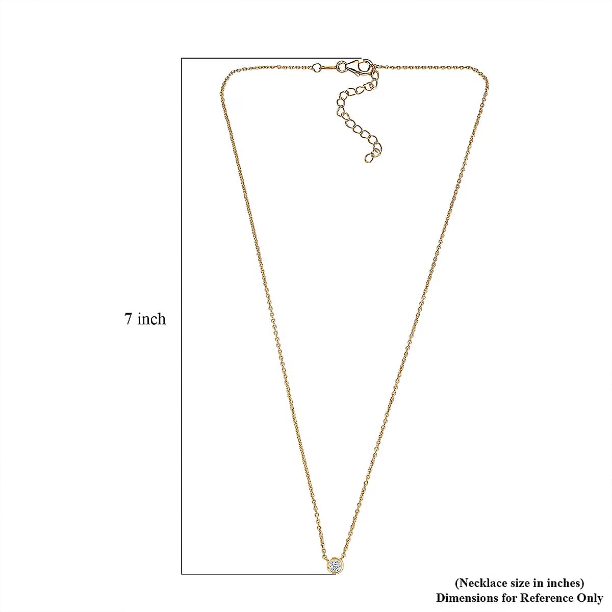 Luxuriant Lab Grown Diamond G-H SI 0.25 ctw Necklace in 18K Vermeil Yellow Gold Over Sterling Silver 18 Inches image number 6