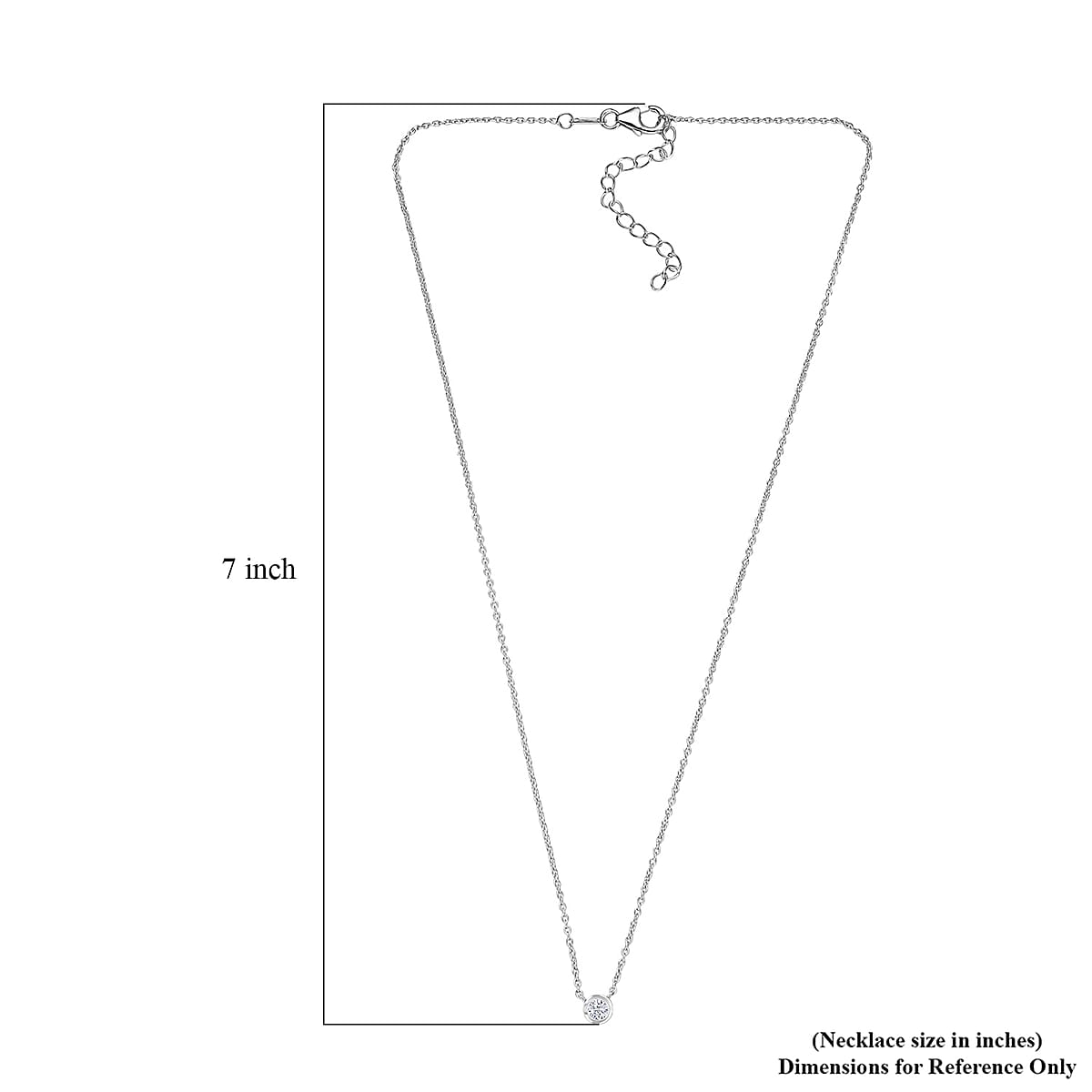 Luxuriant Lab Grown Diamond G-H SI 0.25 ctw Necklace in Rhodium Over Sterling Silver 18 Inches image number 5