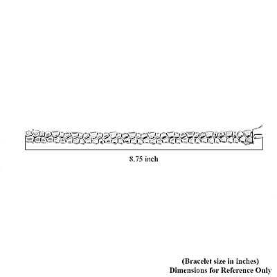 950 Palladium Organic Pebble Double-Row Bracelet (7.00 In) (14.60 g)