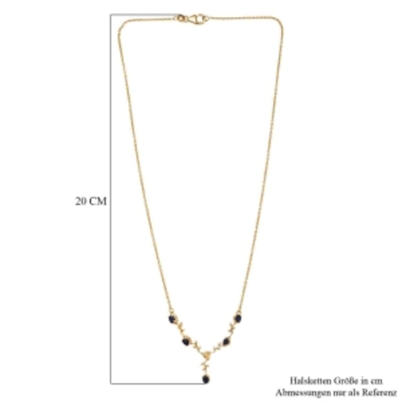 D'Joy Masoala Sapphire 1.50 ctw Necklace (18 Inches) in Sterling Silver