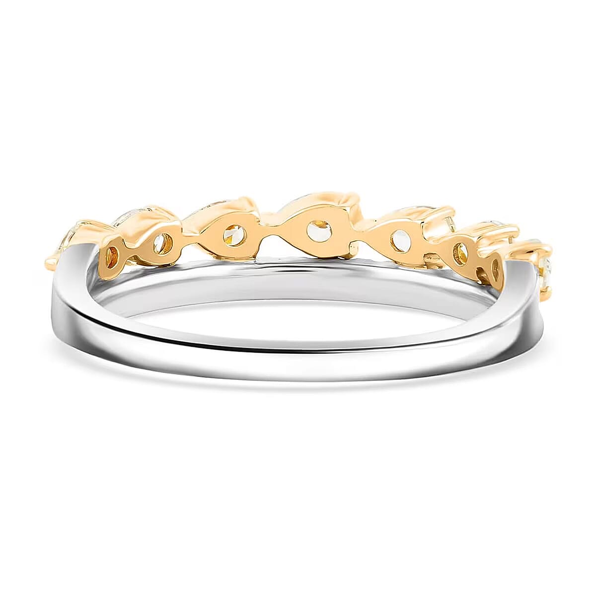 Modani Natural Yellow Diamond and White Diamond SI 0.86 ctw Ring in 950 Platinum and 14K Yellow Gold (Size 10.0) image number 6