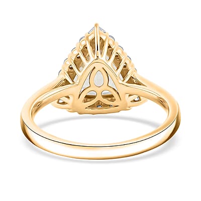 Certified & Appraised Luxoro AAA Turkizite and G-H I2 Diamond 3.50 ctw Ring in 10K Yellow Gold (Size 10.0)