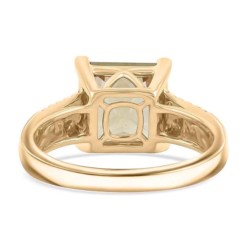 Certified and Appraised Luxoro AAA Turkizite, Diamond Ring in 10K Yellow Gold 4.36 ctw (Size 10.5)
