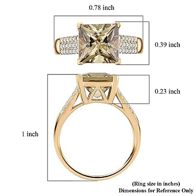 Certified & Appraised Luxoro AAA Turkizite, Diamond Ring in 10K Yellow Gold 4.36 ctw (Size 6.0)
