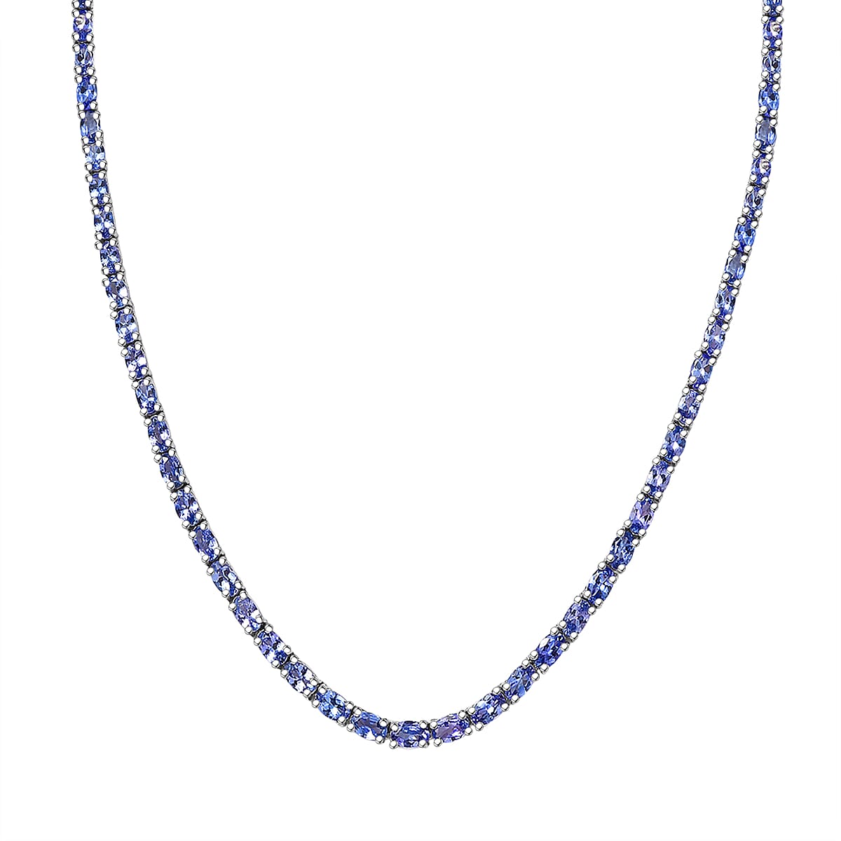 Doorbuster D'Joy Tanzanite 19.0 ctw Blue Floral Vine Necklace in Rhodium Over Sterling Silver 18 Inches image number 0