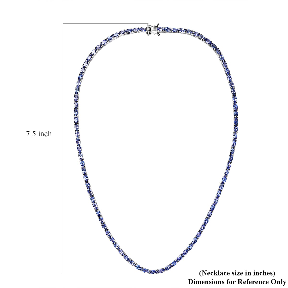 Doorbuster D'Joy Tanzanite 19.0 ctw Blue Floral Vine Necklace in Rhodium Over Sterling Silver 18 Inches image number 5