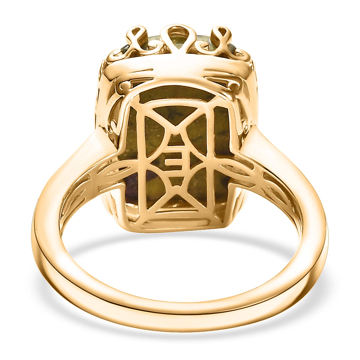 EverTrue Tasmanian Stichtite Solitaire Ring in 18K YG Plated (Size 10.0) 7.40 ctw image number 4