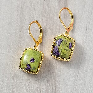 EverTrue Tasmanian Stichtite 13.35 ctw Earrings in 18K YG Plated