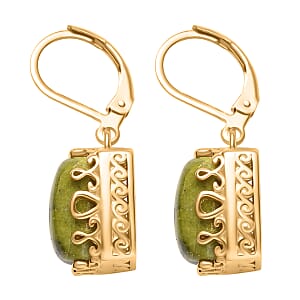 EverTrue Tasmanian Stichtite 13.35 ctw Earrings in 18K YG Plated