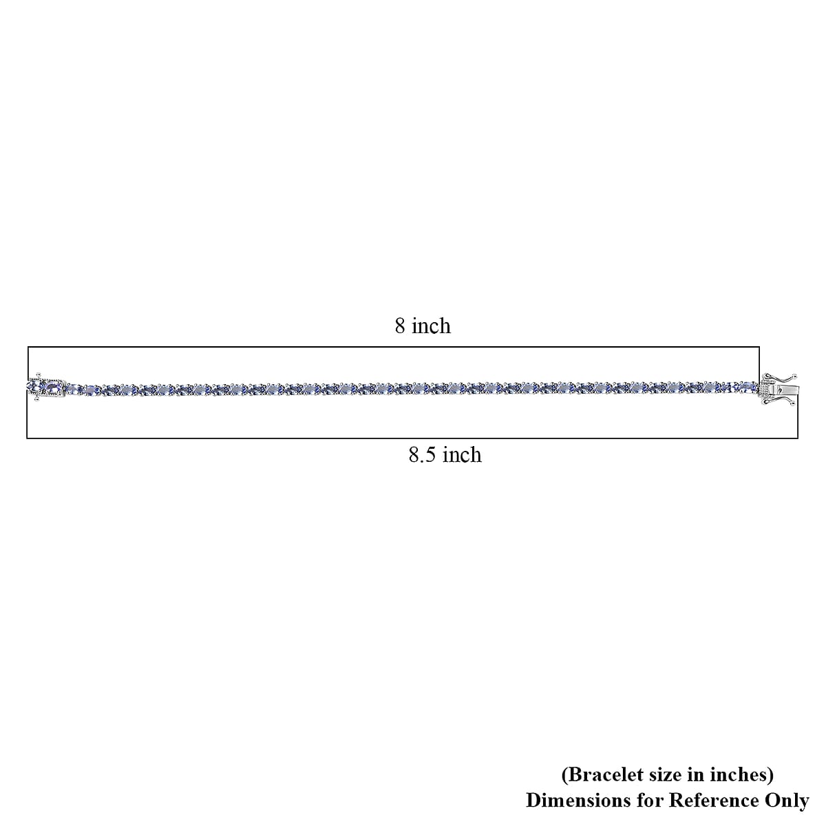 Doorbuster D'Joy Tanzanite 8.50 ctw Blue Floral Vines Bracelet in Rhodium Over Sterling Silver (8.00 In) image number 4