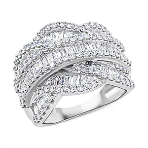 07th Dec TLV Luxuriant Lab Grown Diamond (G-H, SI) Ring in Rhodium Over Sterling Silver (Size 7.0) 3.00 ctw