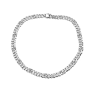 Luxuriant Lab Grown Diamond G-H SI 2.00 ctw Cuban Link Chain Necklace in Rhodium Over Sterling Silver 18 Inches