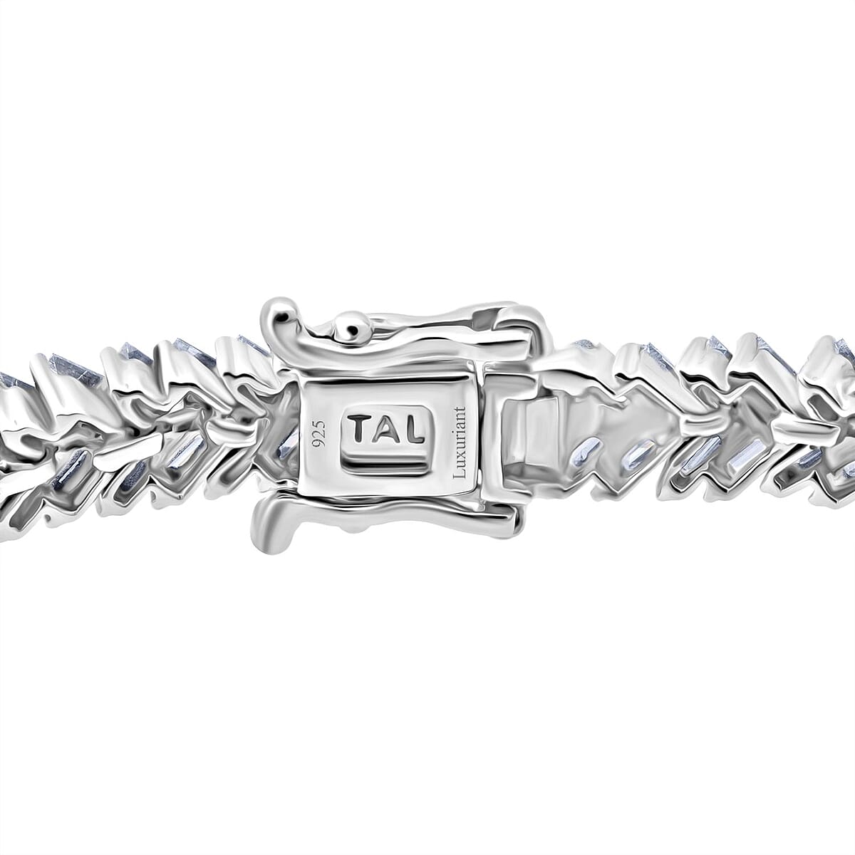 Luxuriant Lab Grown Diamond G-H SI 4.25 ctw Chevron Bracelet in Rhodium Over Sterling Silver (7.25 In) image number 4