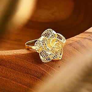 Blooming Flower Ring in 10K Yellow Gold (Size 8.5) 2.30 Grams